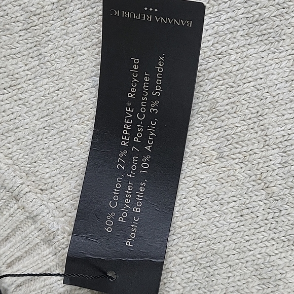 NWT Banana Republic Factory Cozy  Crew Neck Pullover Sweater Oatmeal Cream - Picture 9 of 14
